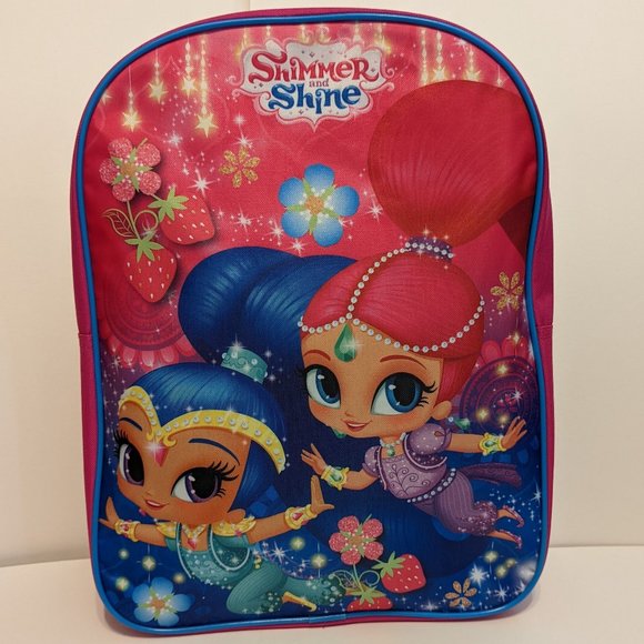 NWT--Nickelodeon "Shimmer and Shine" Pink/Blue Kids Backpack - Picture 1 of 4